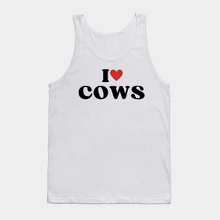 I Heart Cows White Tank Top